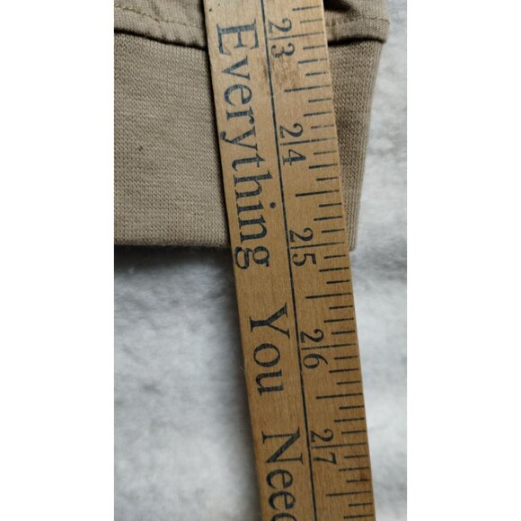 Denim & Flower Merry Christmas Santa Dressed Bear Long Sleeve Shirt Size S Beige - Picture 8 of 10